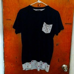 A black white and red starred T by Galaxy